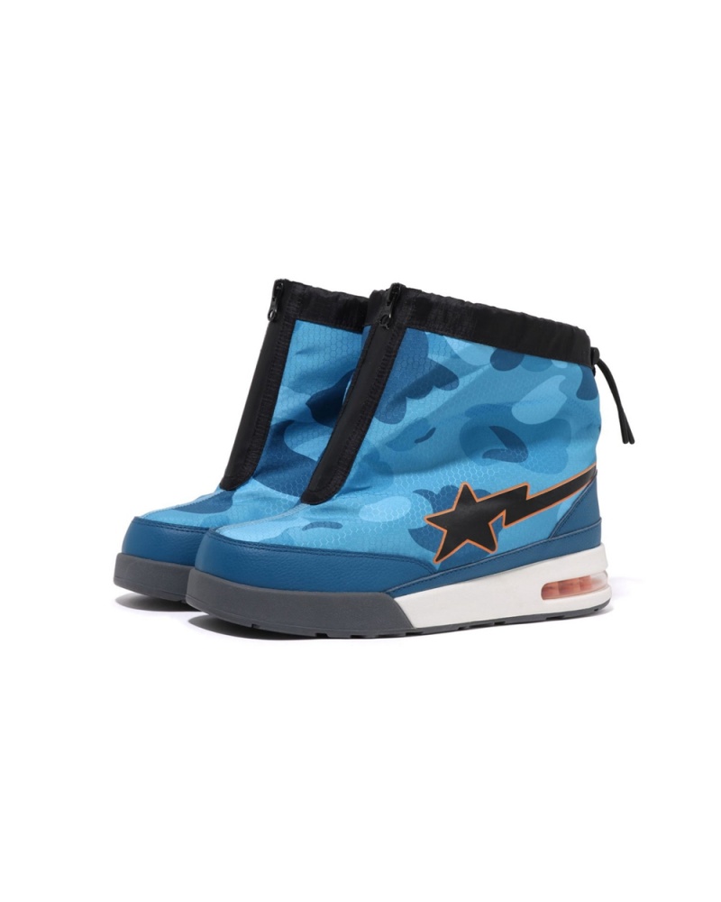 Basket Bape Honeycomb Camo Zip Route STA M2 Bleu Homme | OWD-83458403